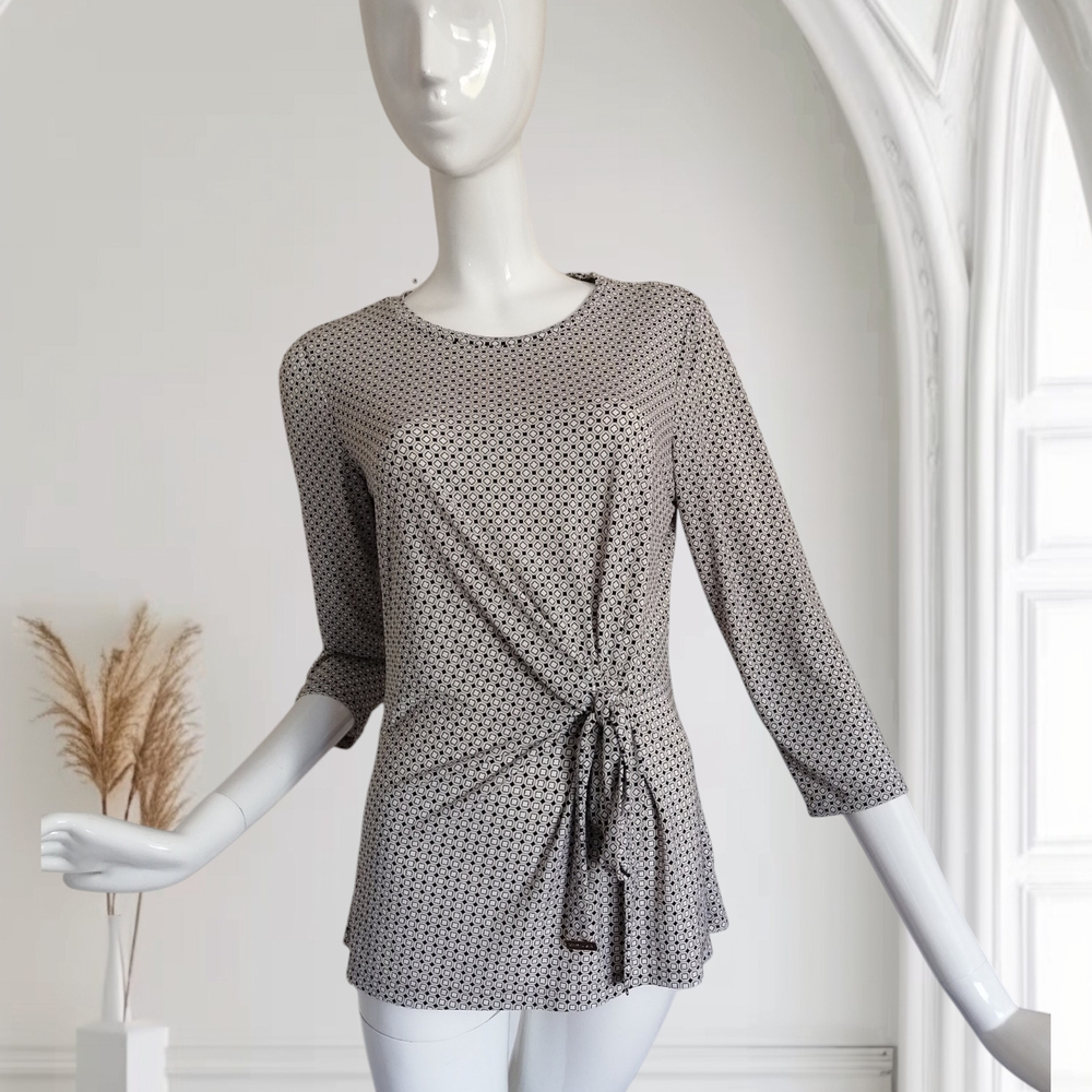 Tommy Hilfiger Black and White Patterned Blouse